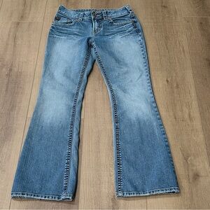 Vintage Suki‎ Silver Jeans Women 28x30 Bootcut Hong Kong Western Glove Works